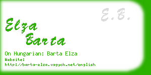 elza barta business card